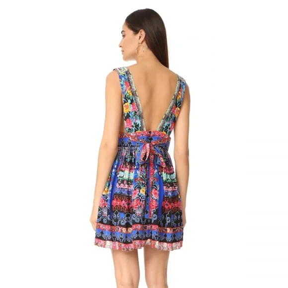 Camilla Pretty Precession V Neck Short Dress Size Small