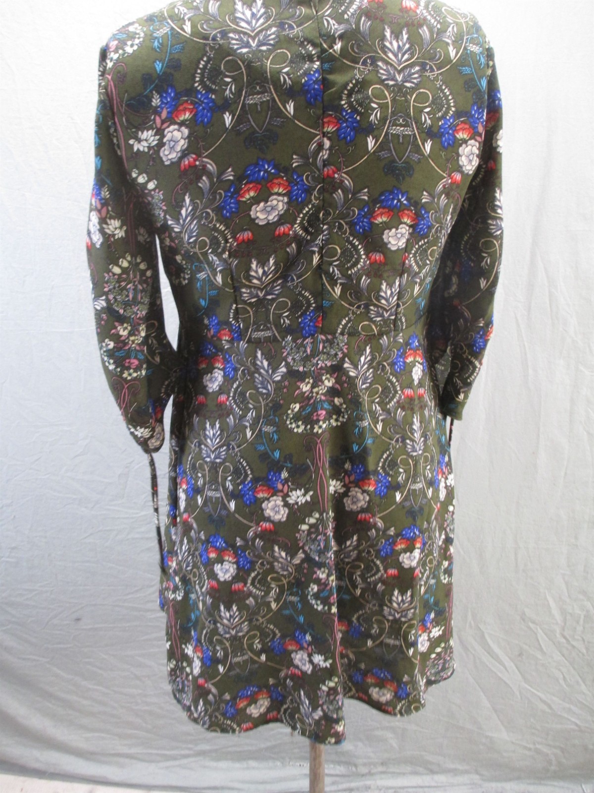 Sfera Size S Womens Multicolor Floral Long Sleeve A Line Beauty Zipper Dress 367
