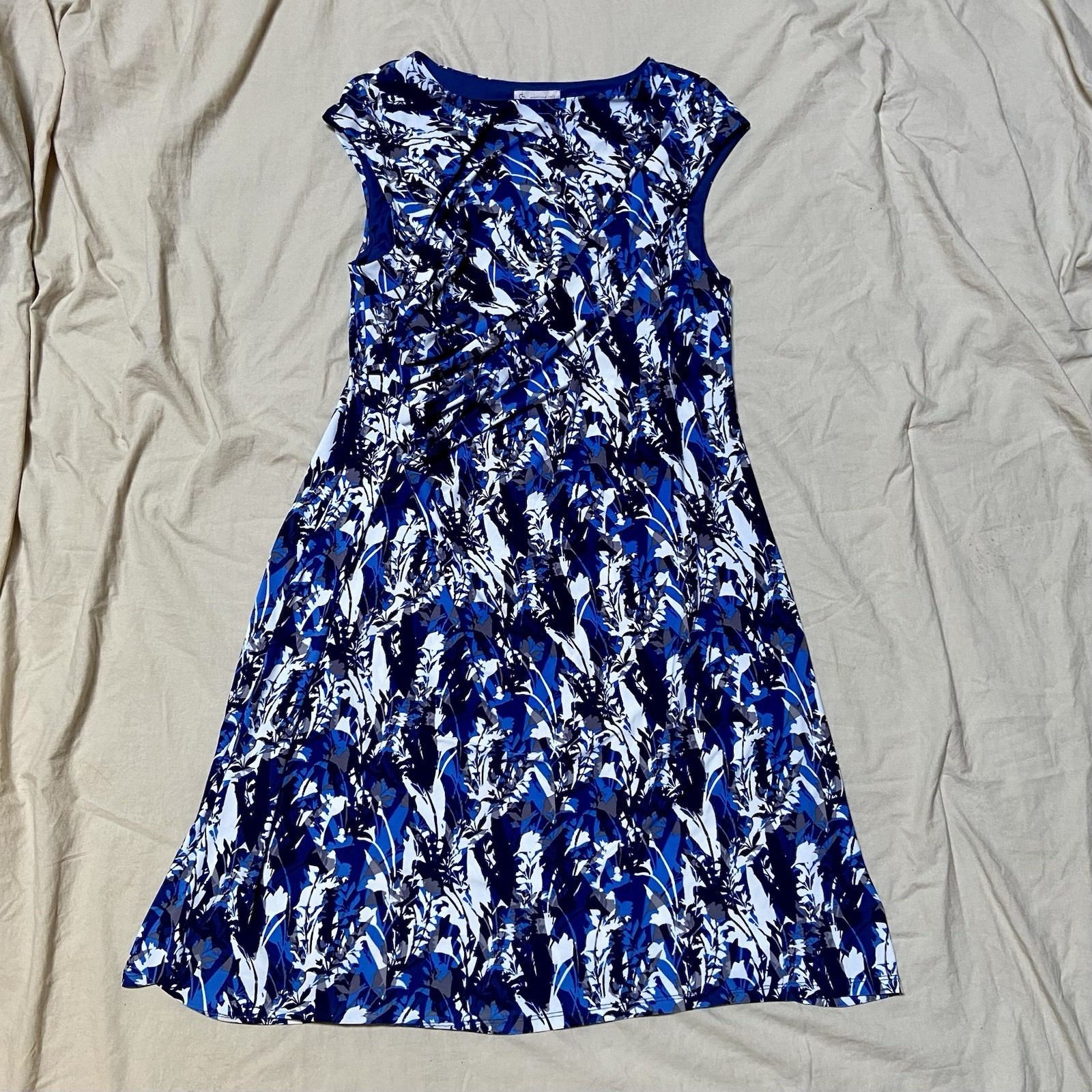 Blue, Black, Grey and White Dress Barn Dress Size XL