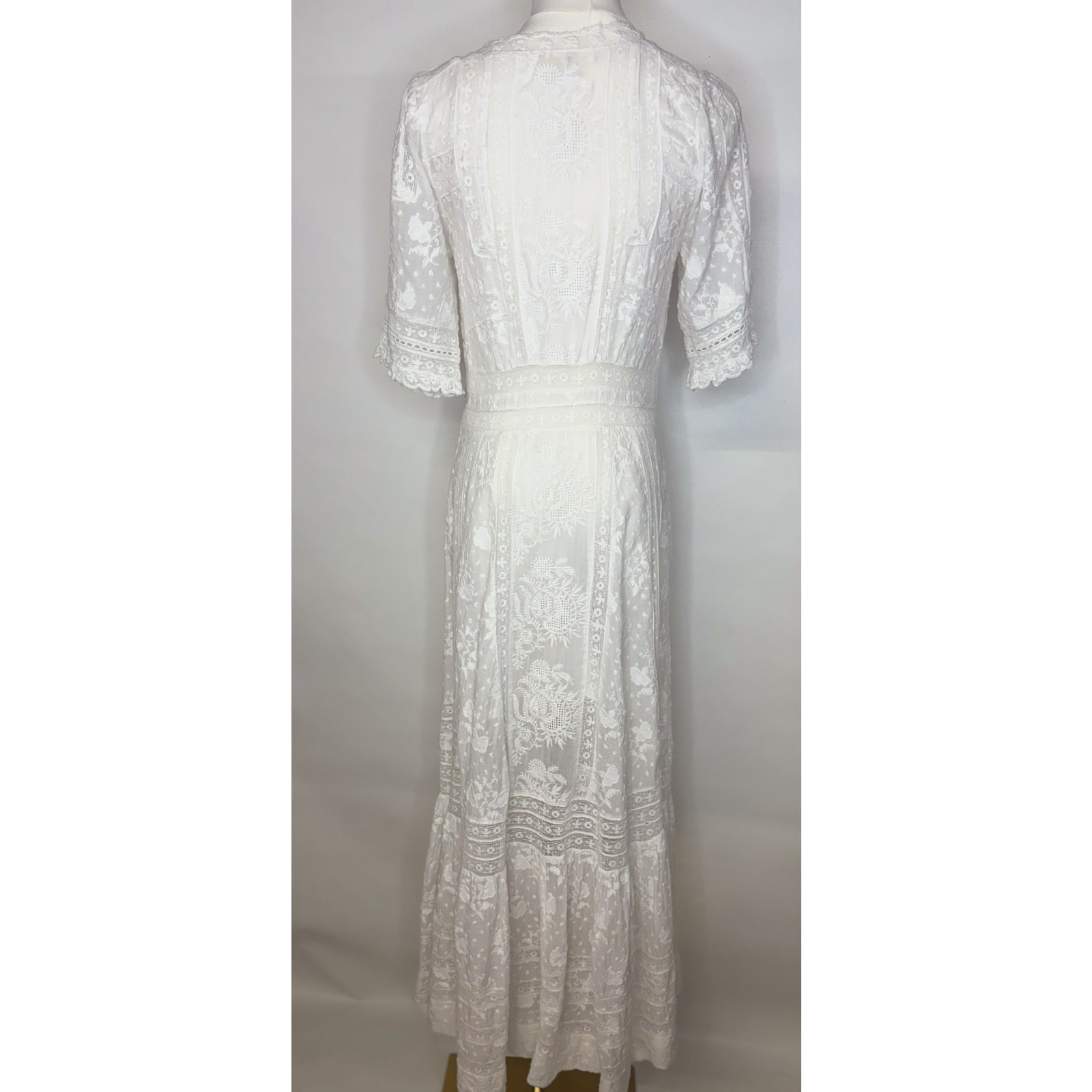 LoveShackFancy Minka Heritage Maxi Dress in True White – Size 6