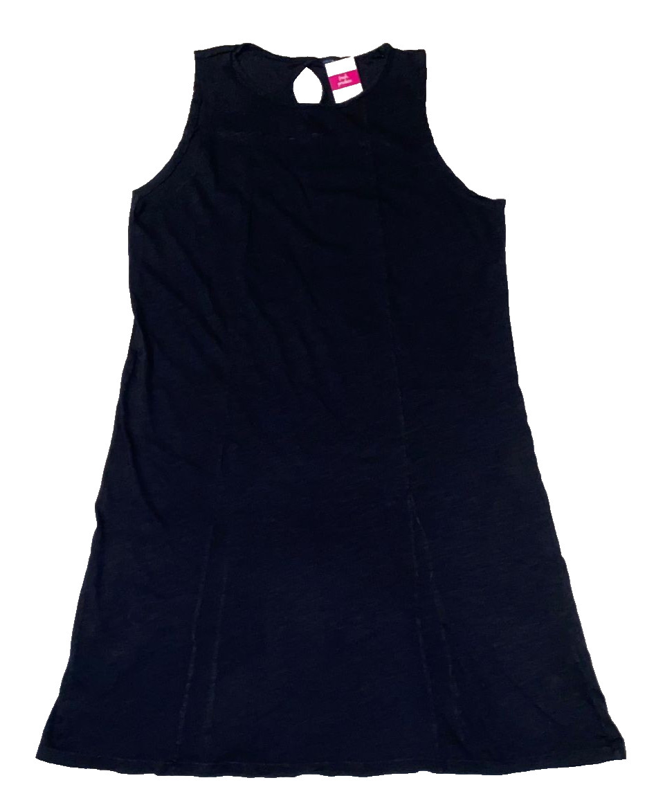 Fresh Produce extra large black $59 Marissa jersey cotton key hole dress nwt xl