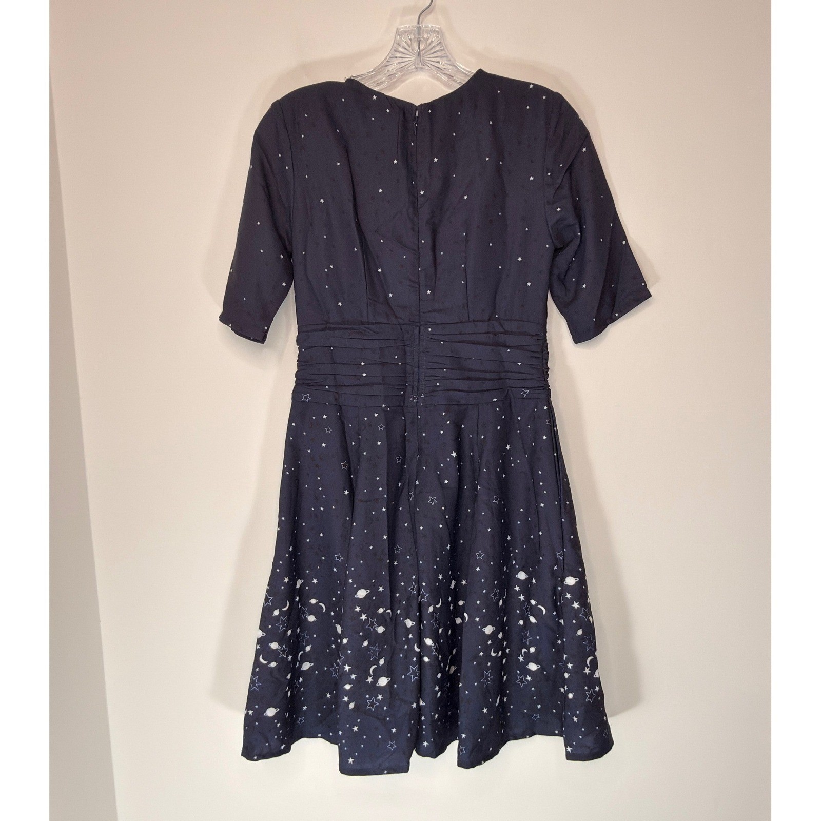 Wayward Fancies Dress Celestial Whimsy Stars Planets Moon Fit & Flare Black XS/2