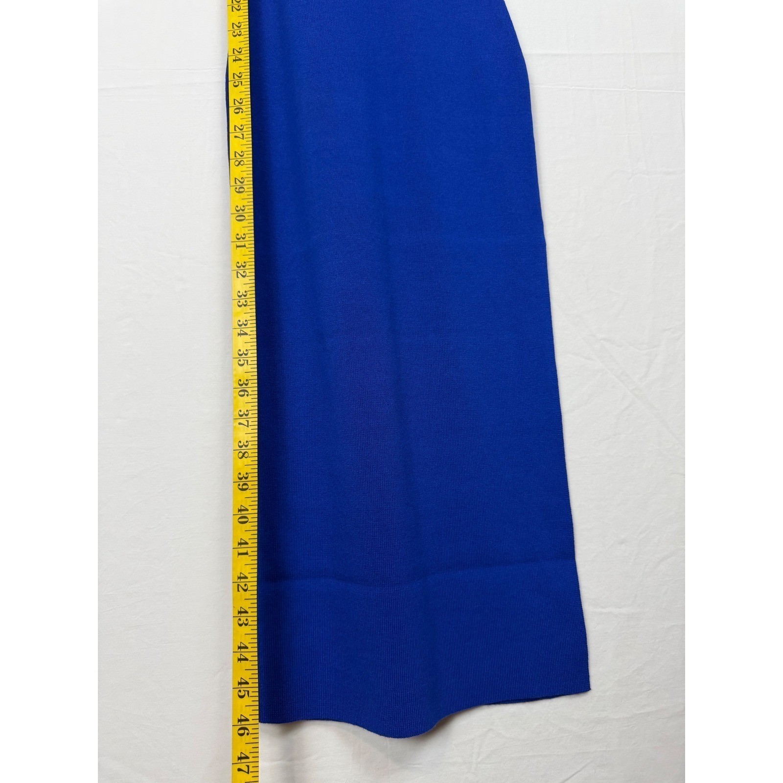Hera Collection NWT Ribbed Bodycon Midi Women’s D Size S Royal Blue Side Slit