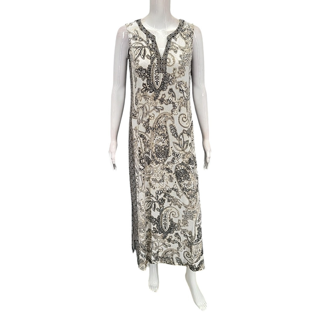 Susan Graver Passport Womens Trendy Allover Printed Liquid Knit Dress Small Size