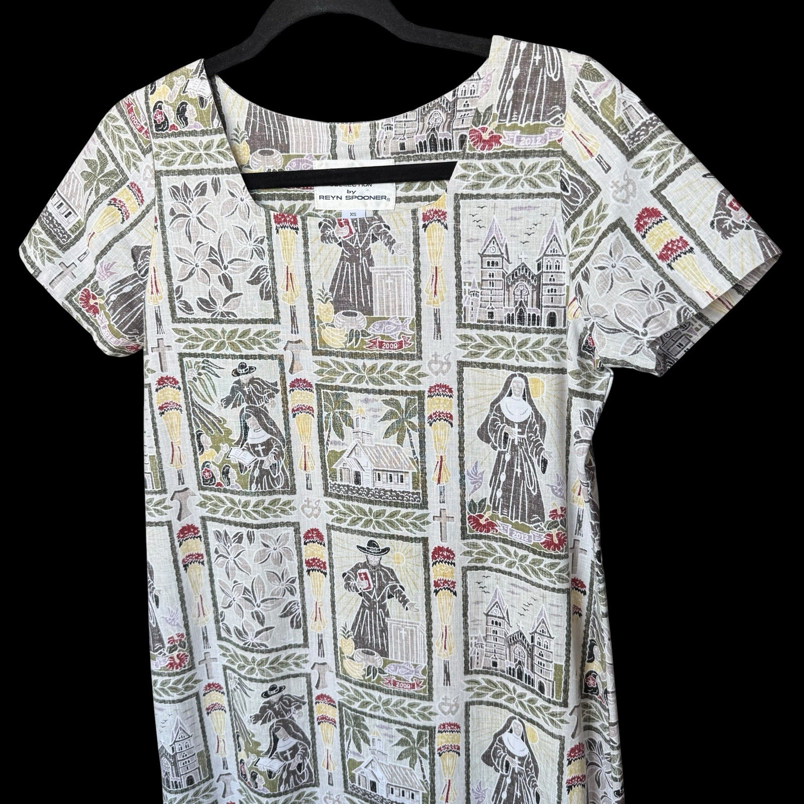 Reyn Spooner Dietrich Varez Father Damien Women’s Long Dress Size XS Rare