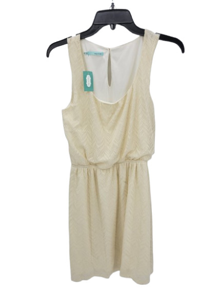 Maurices Dress Womens Medium Cream Stretch Lace Overlay Sleeveless Cottagecore