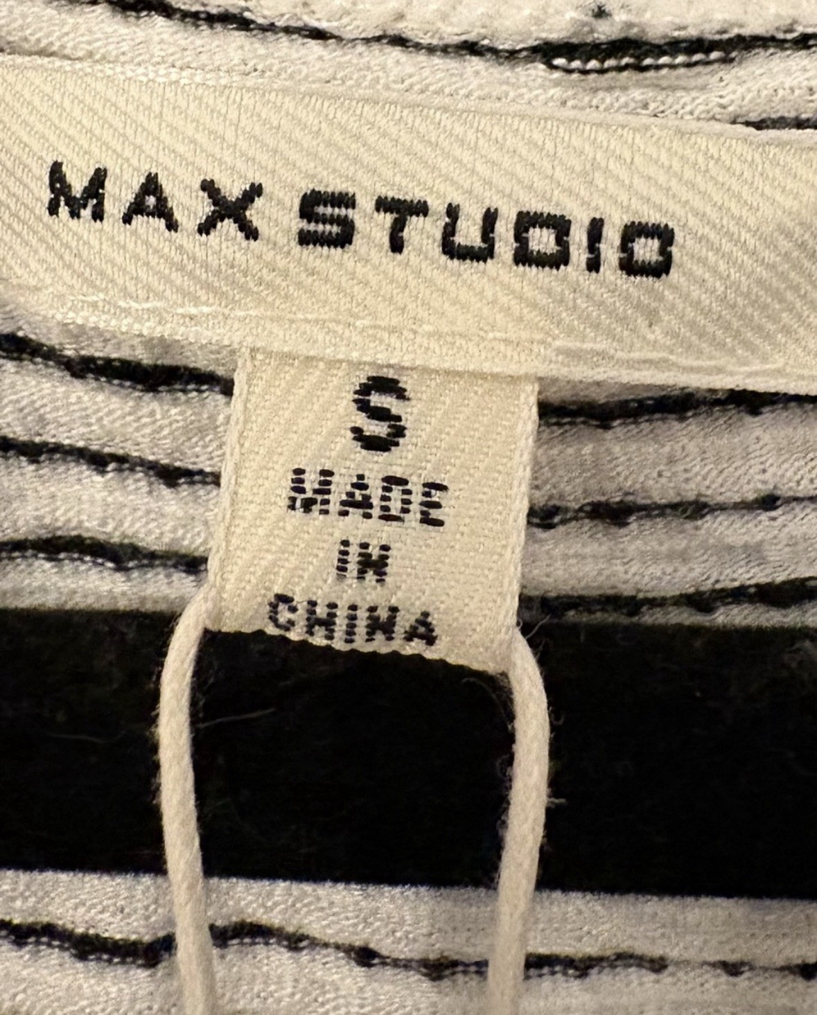 NWT Max Studio Small Asymmetrical Sleeveless Dress Rayon Blend Black & White