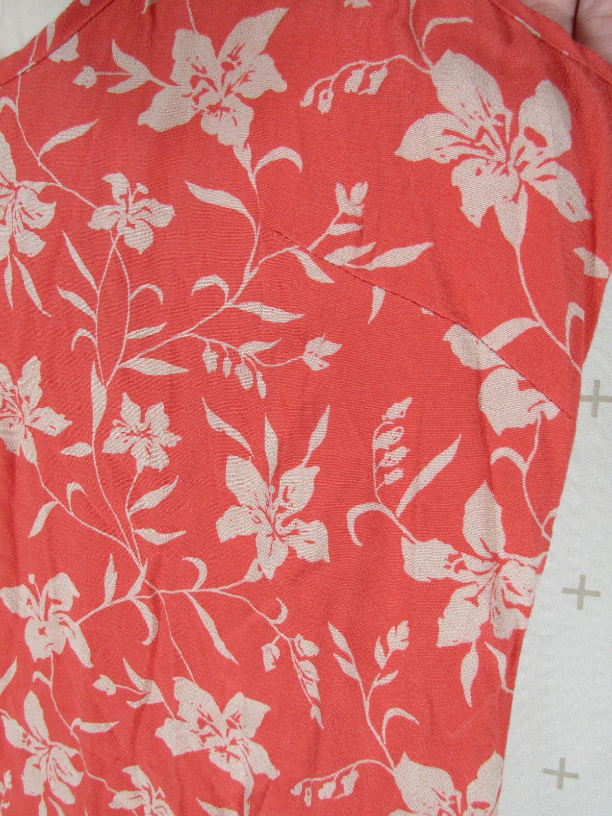 GAP Y2K Floral Pattern Salmon Pink Mini Shift Dress Retro – Women’s size 2
