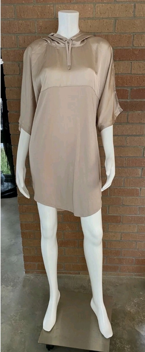 IVY Park Beyonce Sport Dress Hooded Lightweight Soft Sz S Oversized Dusty Rose