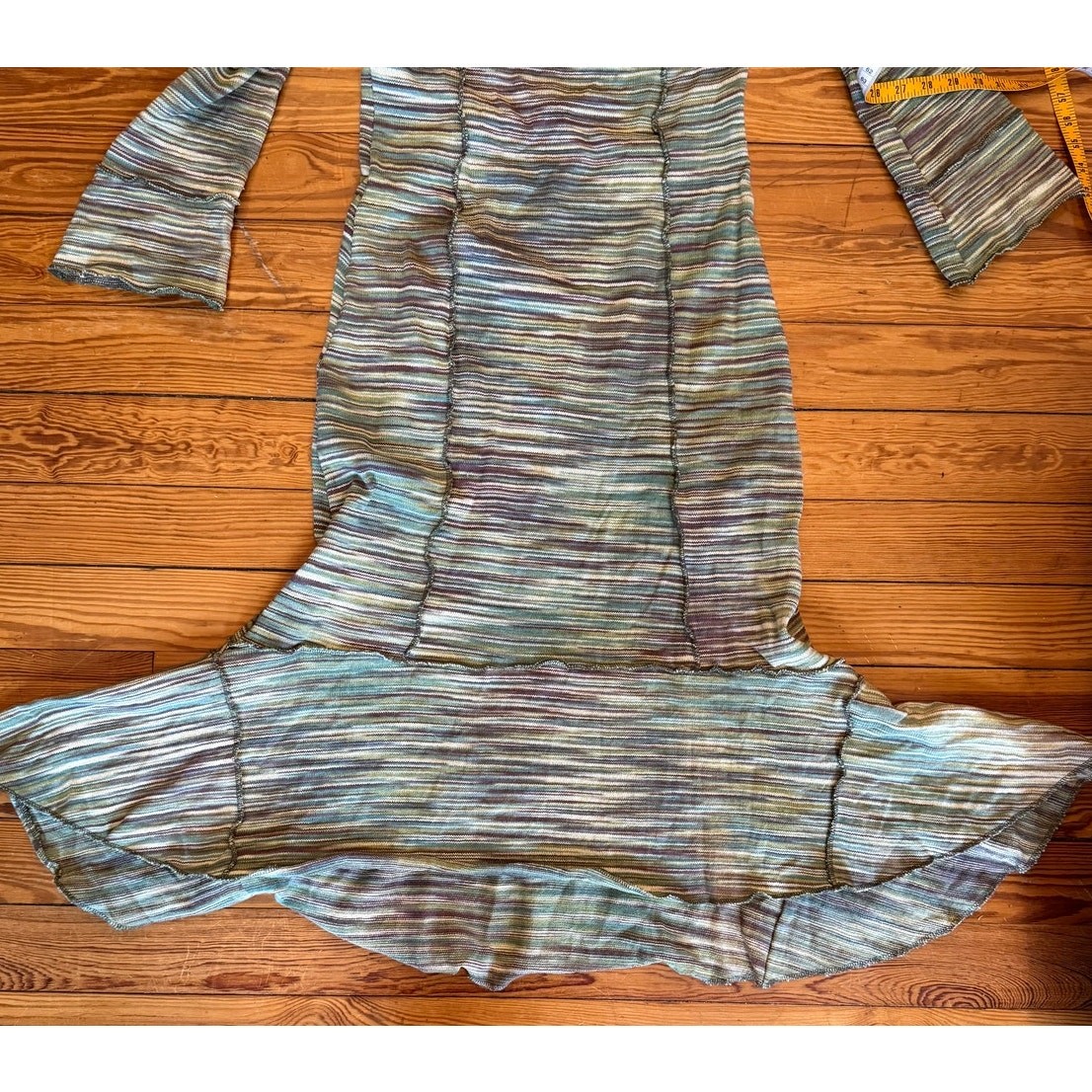 NWT earth tone boho mermaid midi dress made in Nepal, Size L