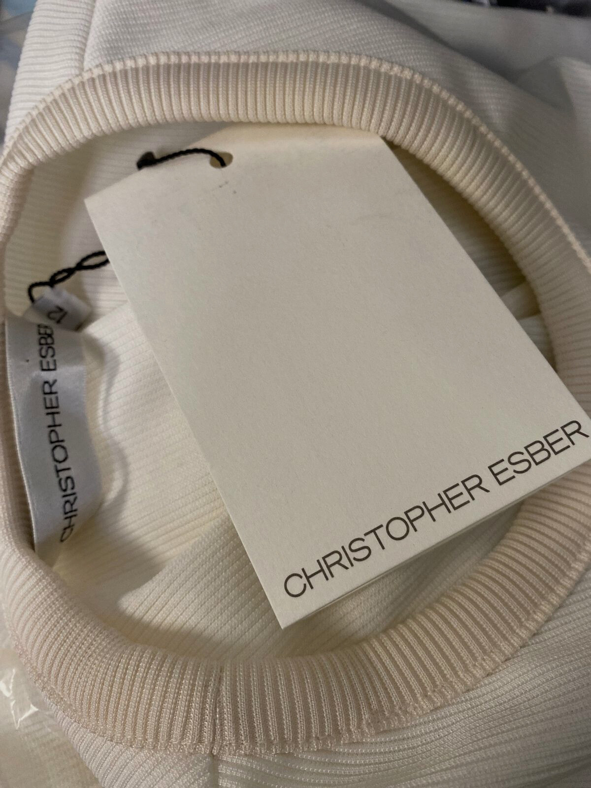 $850 Christopher Esber Women’s White Sleeveless Cutout Torso Maxi Dress Size 12