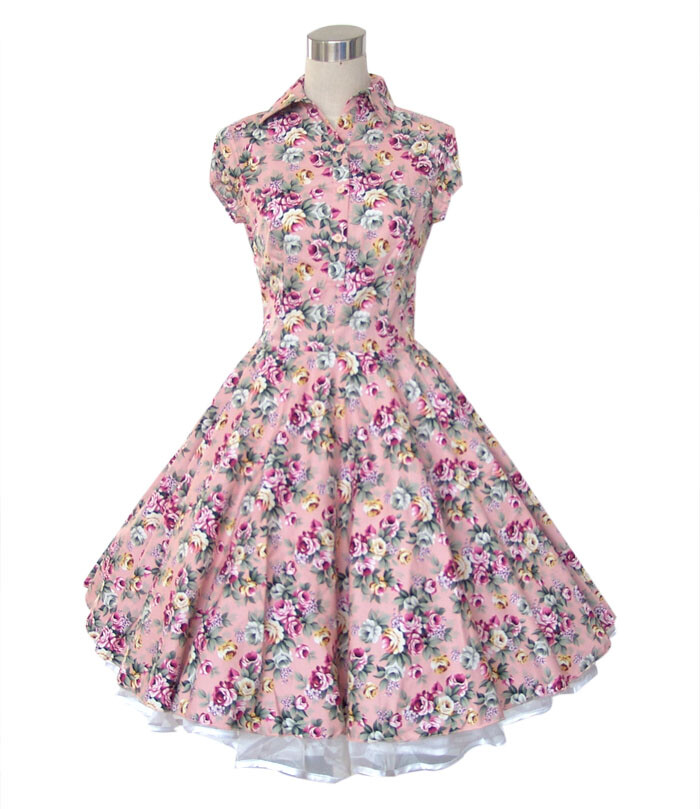 Vintage Hepburn Style 50s 60s 70s Retro Swing Rockabilly Dress Print Floral 6Col