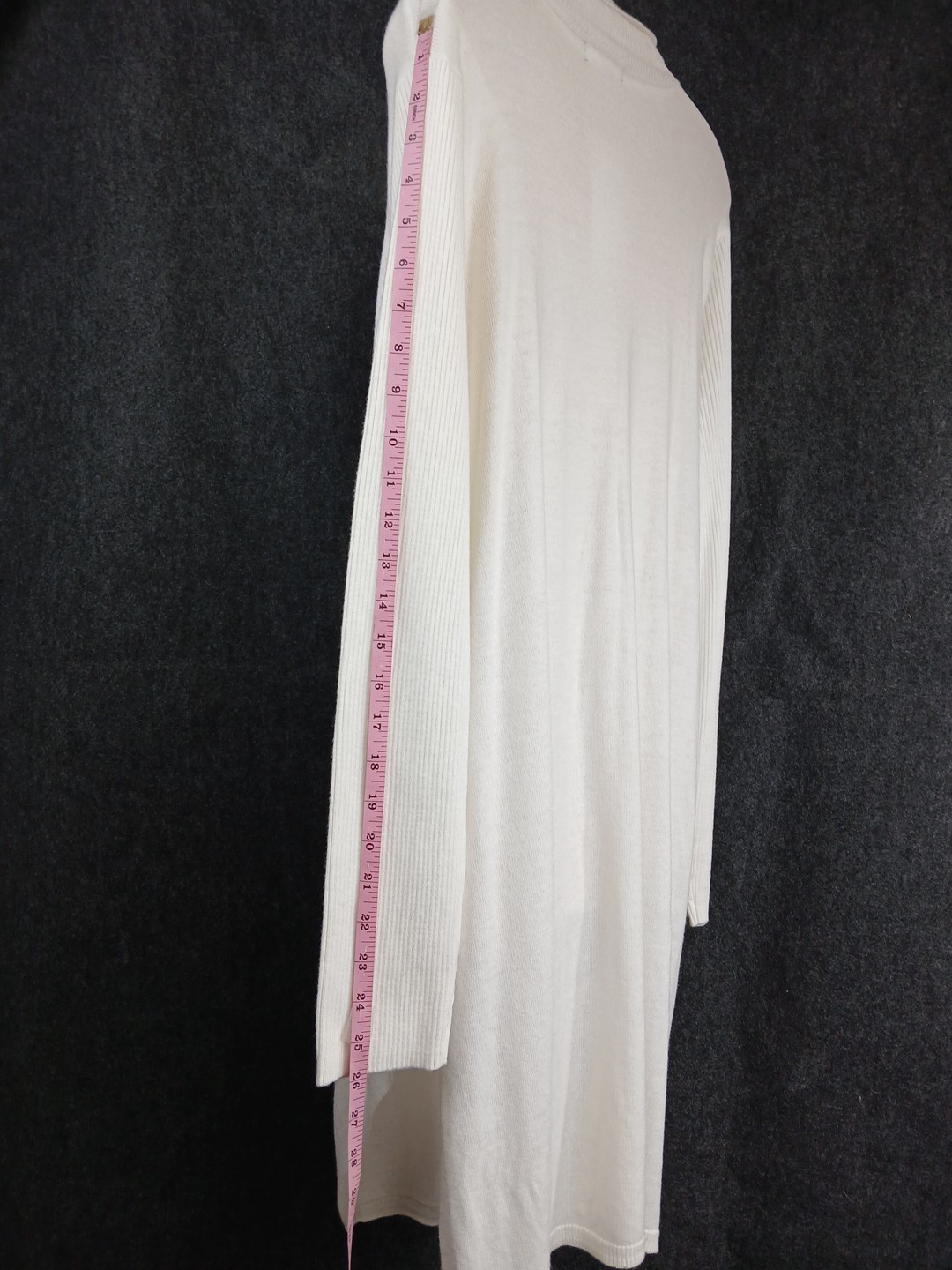 Jessica London Ribbed Turtleneck Long Sleeve Sweater Knit Bodycon Ivory Size M