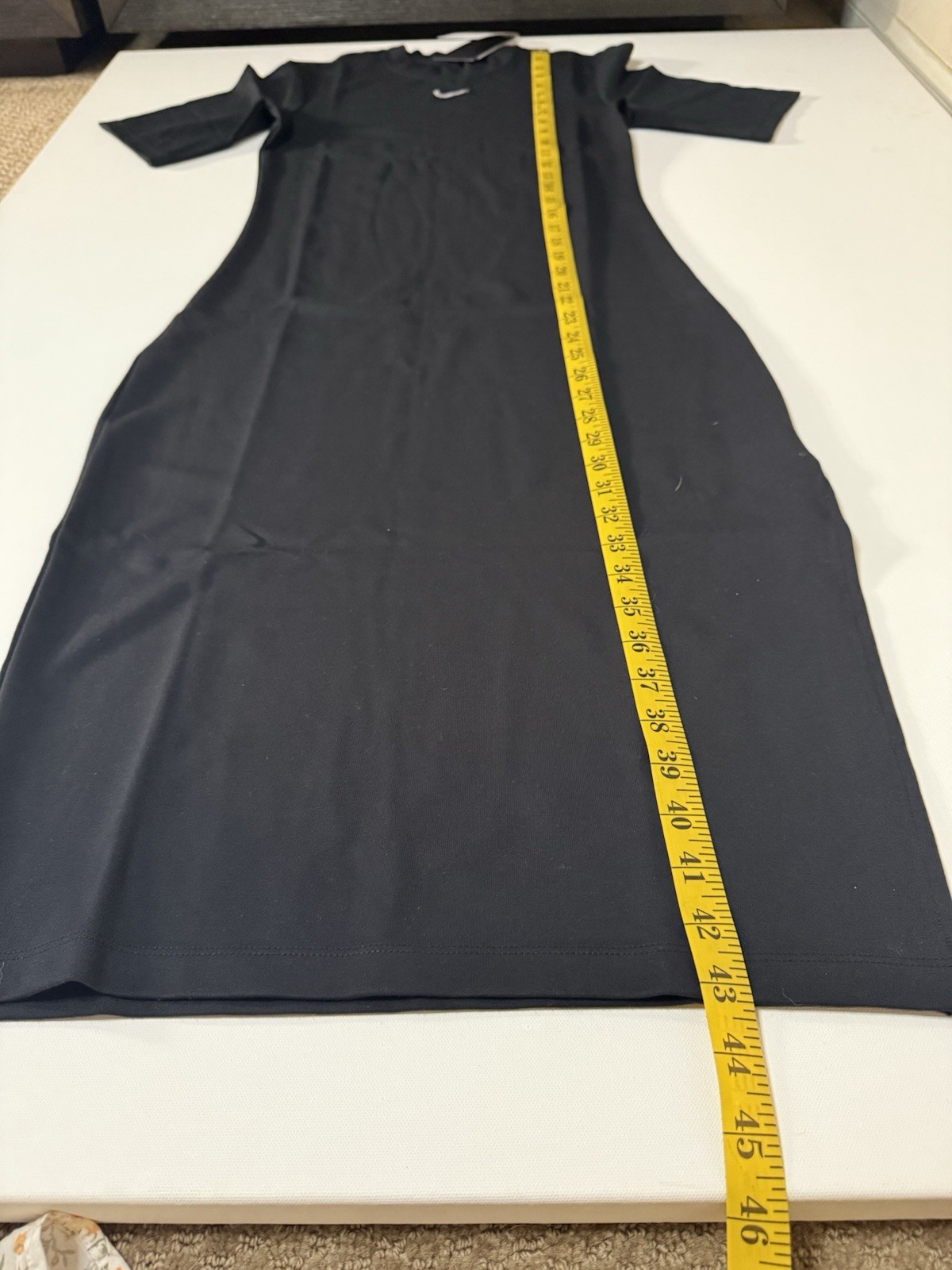 Nike Sportswear Essential Tight Crewneck Midi Dress NWT Black Small