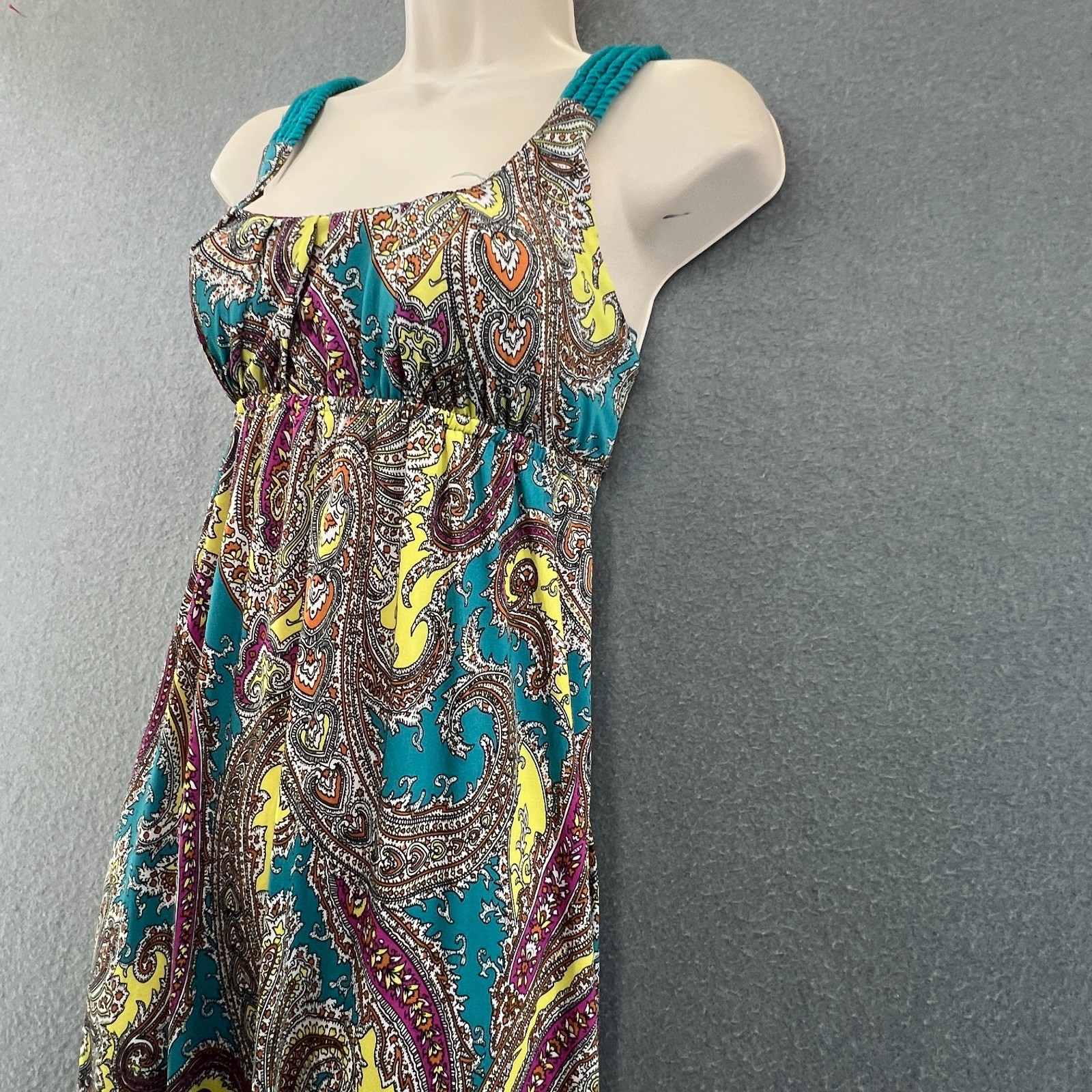 Seductions Paisley Maxi Dress Boho Festival Beach Holiday Stretch UK 8