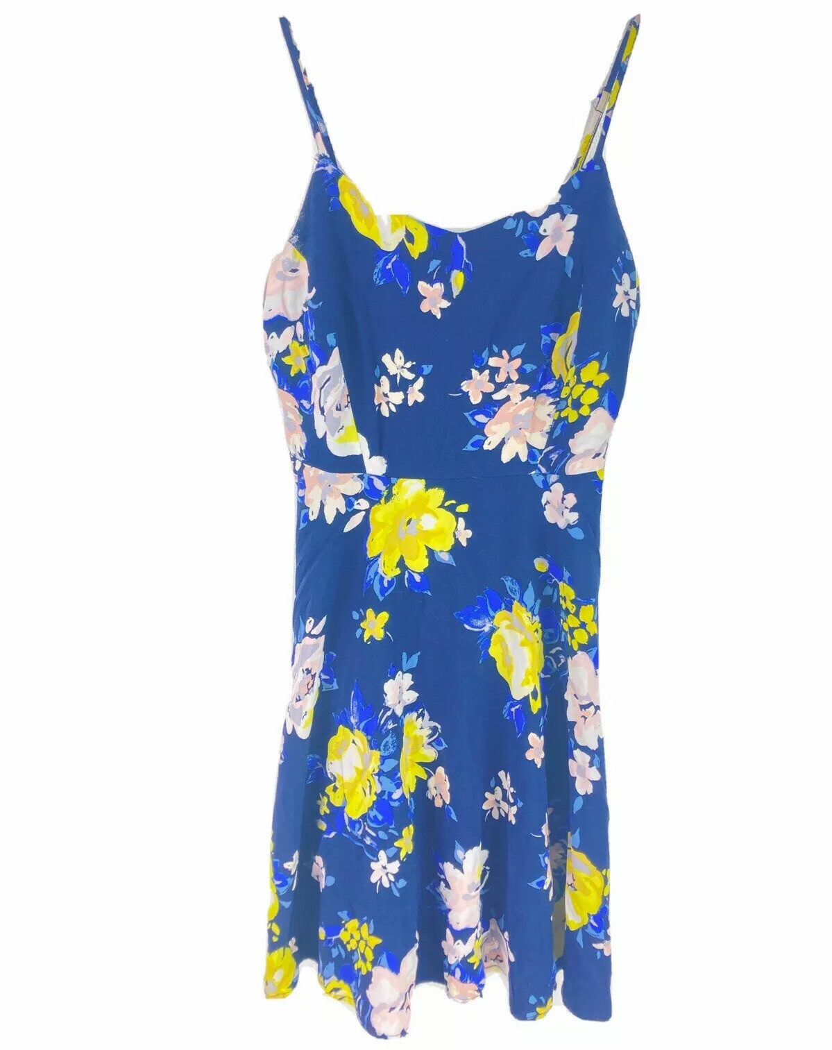 Old Navy Womens SunDress A Line Multicolor Floral Strappy Stretch Sz XS A23