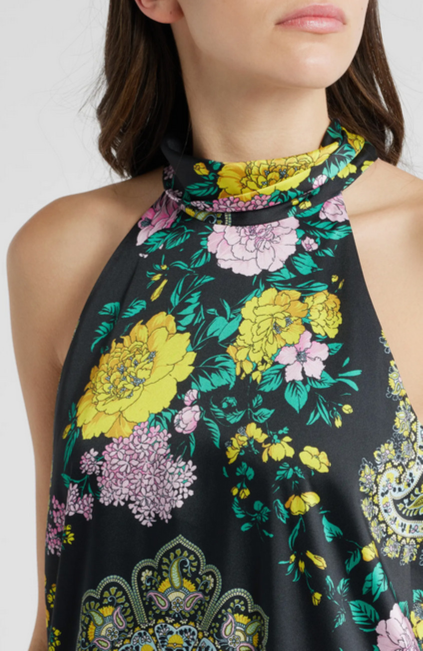Kobi Halperin Genesis Printed Halter Maxi Dress MSRP $698 Size S # 3B 2718 Blm