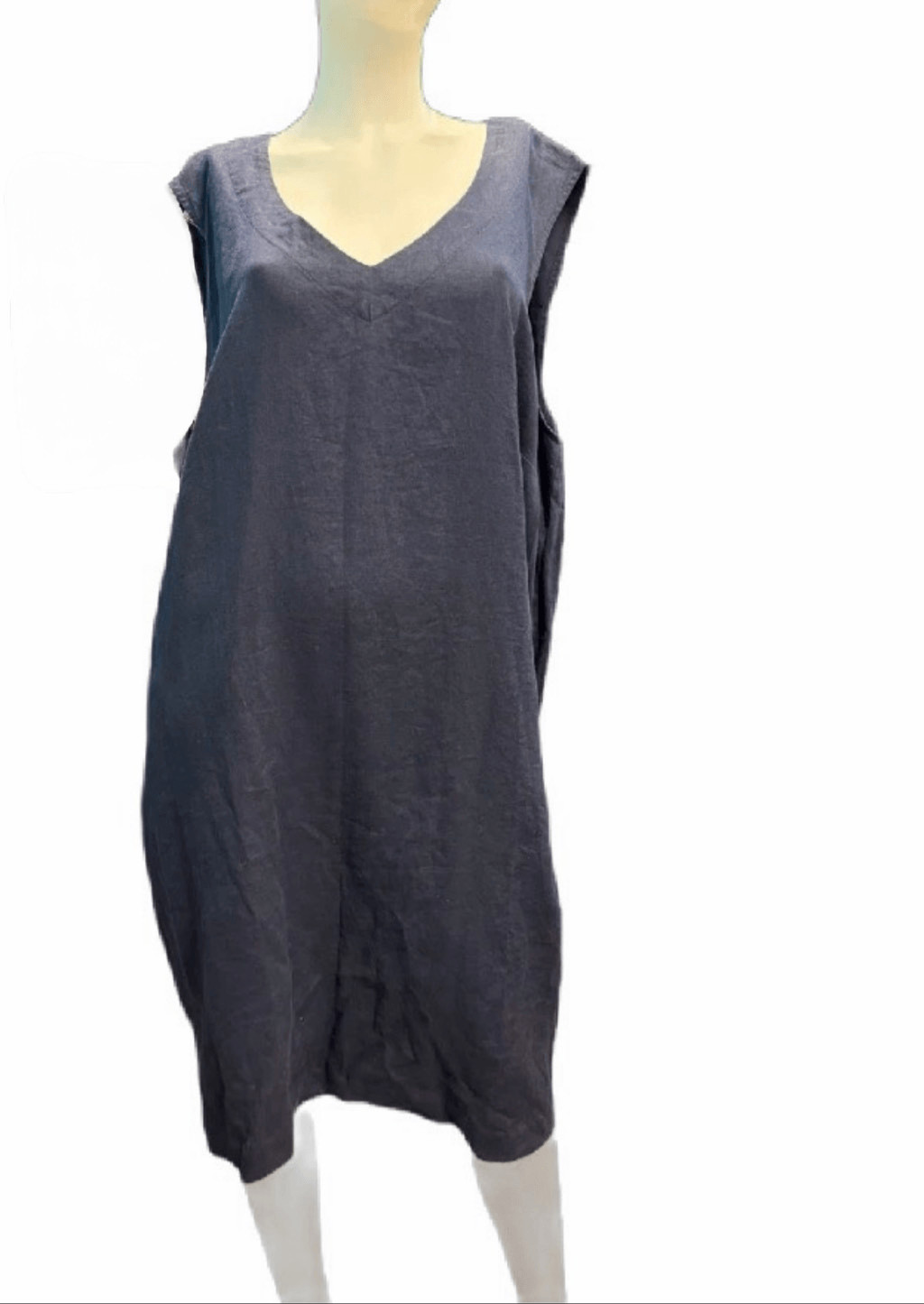 J JILL Blue Linen Dress Women’s Size 3X NEW WITH TAGS V Neck Sleeveless