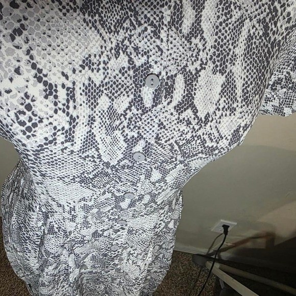 Snake print midi dress