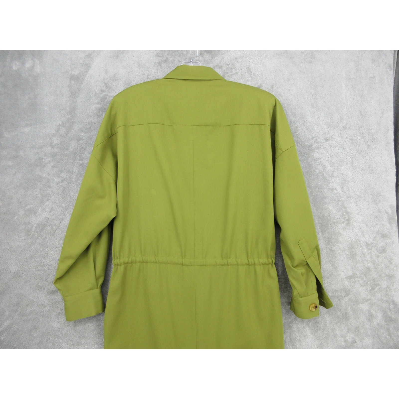 Vintage Linda Allard for Ellen Tracy Dress Womens 6 Wool Button Front Tie Waist