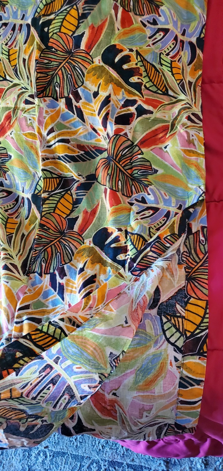 C&C California NWOT Linen Blend Tropical Short Sleeve Maxi Beachwear Dress M
