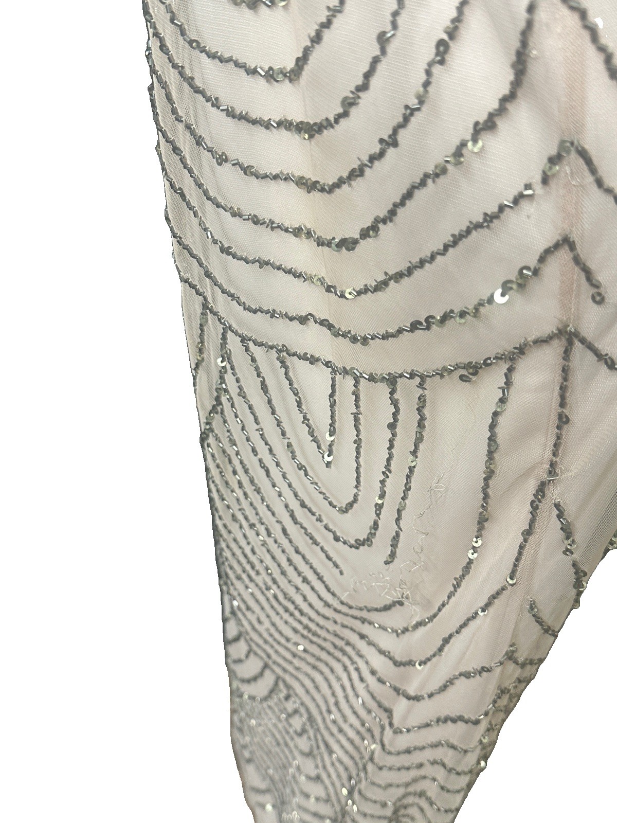 Adrienne Papell Beaded Evening gown, size 6 NWT, Blush Gold