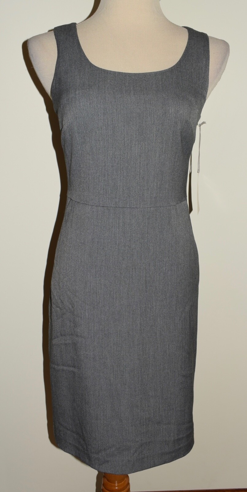 A New Day Pencil Dress Gray Sleeveless Lined Sz 2
