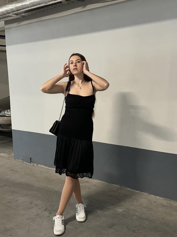 Women Liu Jo dress black wool 38 / M / 46 #A7ZR