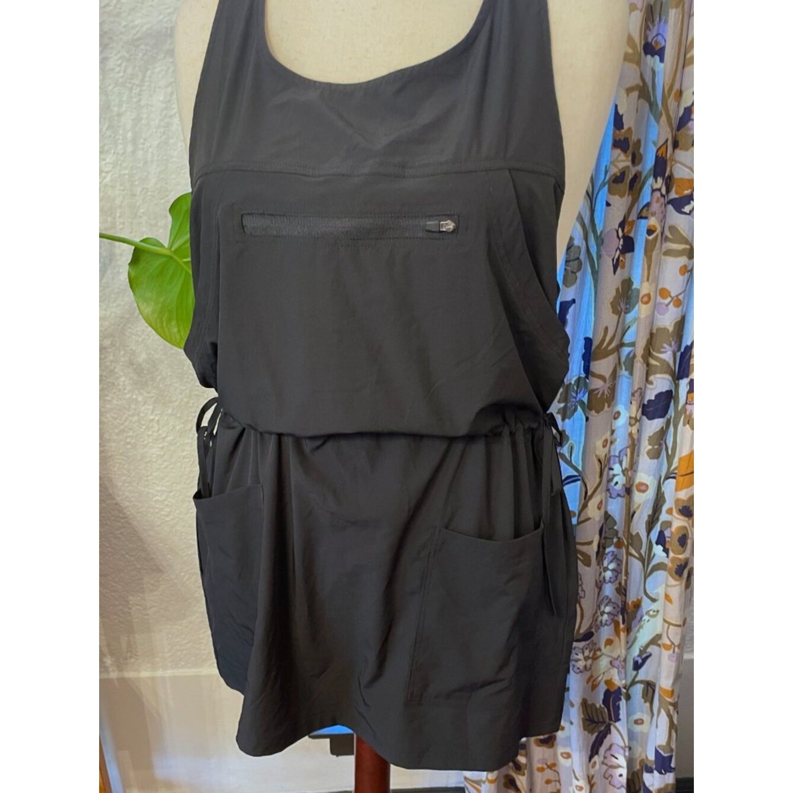 Halara Breezeful™ Utility Dress, Large, Pockets Cinch Waist Minimal Open Back