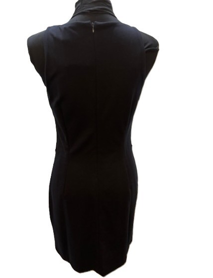 Michael kors Navy Belted Dress w/Buckle Detail on Shoulder & Removable Belt (S )
