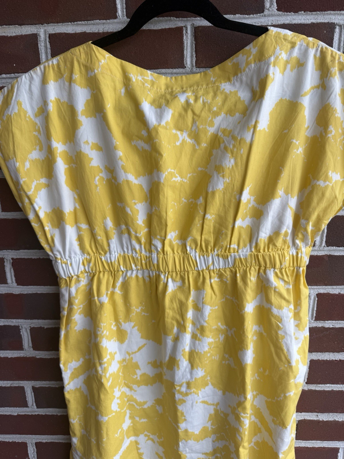 Gap Maternity Dress Size Small Cap Sleeve White And Yellow