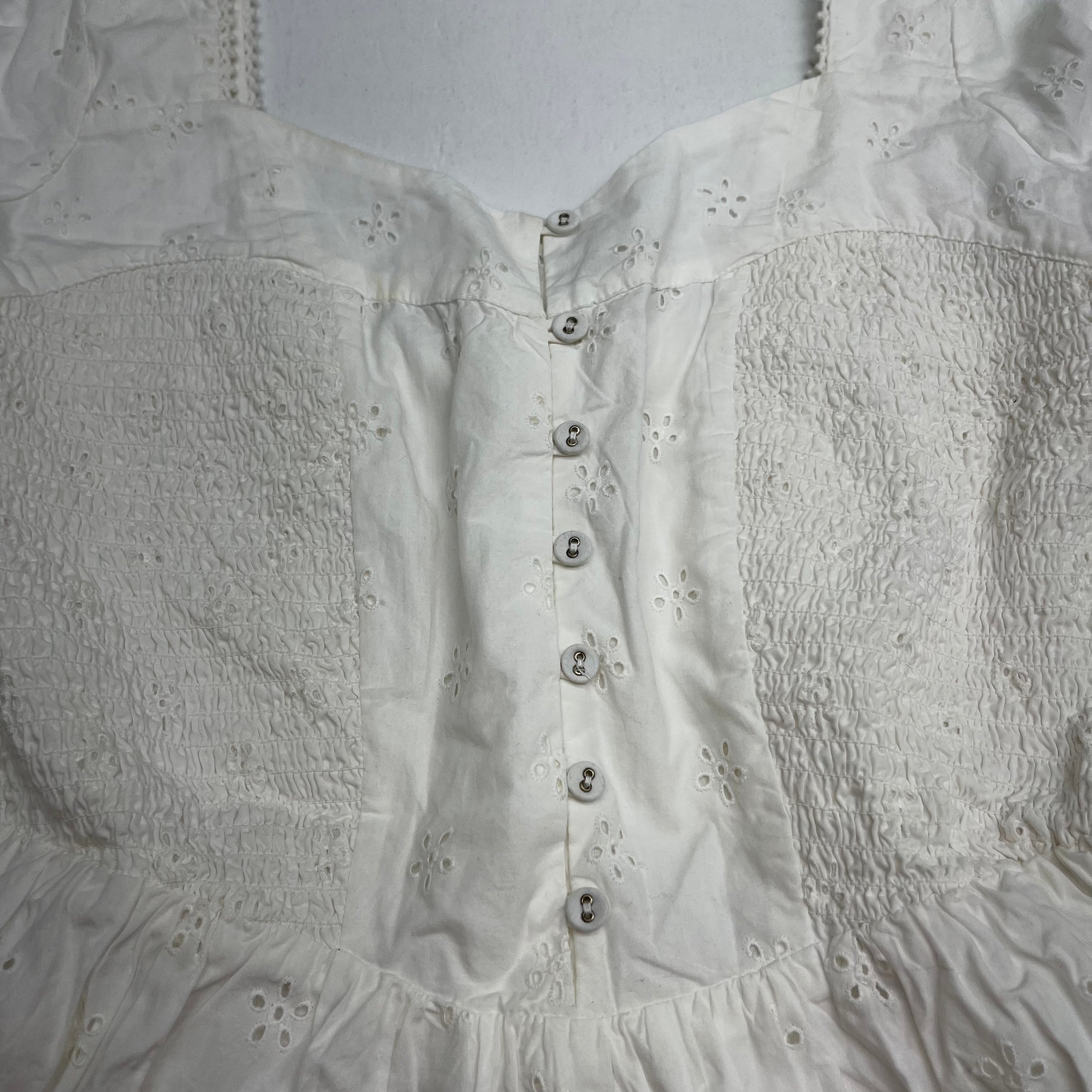 Spell & The Gypsy Collective Bo Mini Dress White Women’s Size Medium New Defects