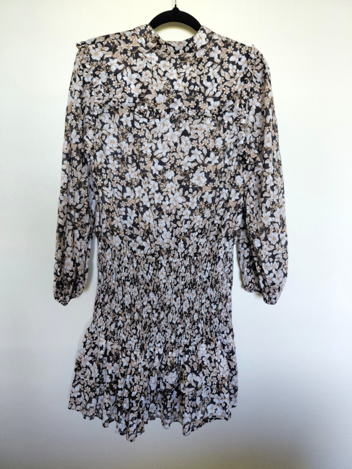 Bec & Bridge Forbidden Forest Smocked Mini Dress AU / UK 10 US 6 Cotton Ink Blue