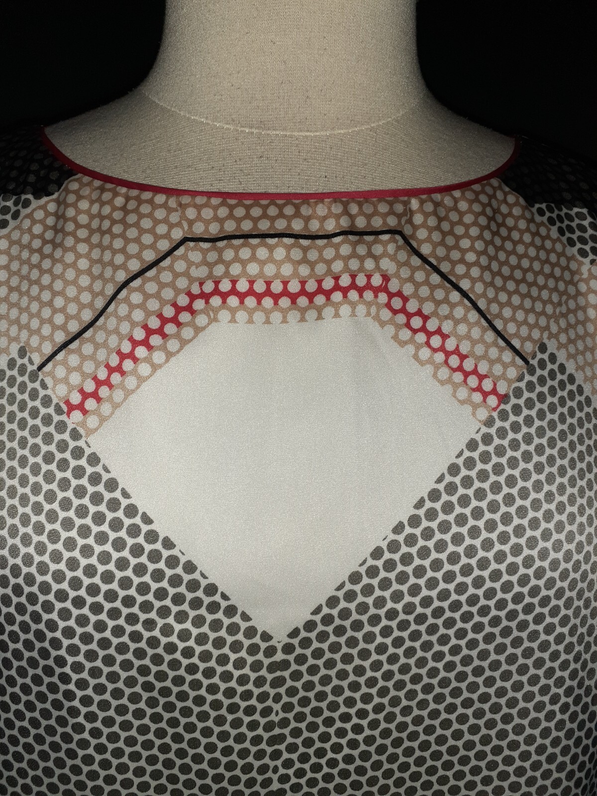 MAX EDITION Size XL Shift Dress Black Grey Beige Red Polka Dot Sleeveless