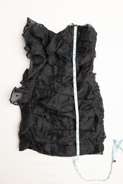 DO+BE Womens Black Strapless Ruched Ruffle Mini Dress Cocktail Party M LBD📝