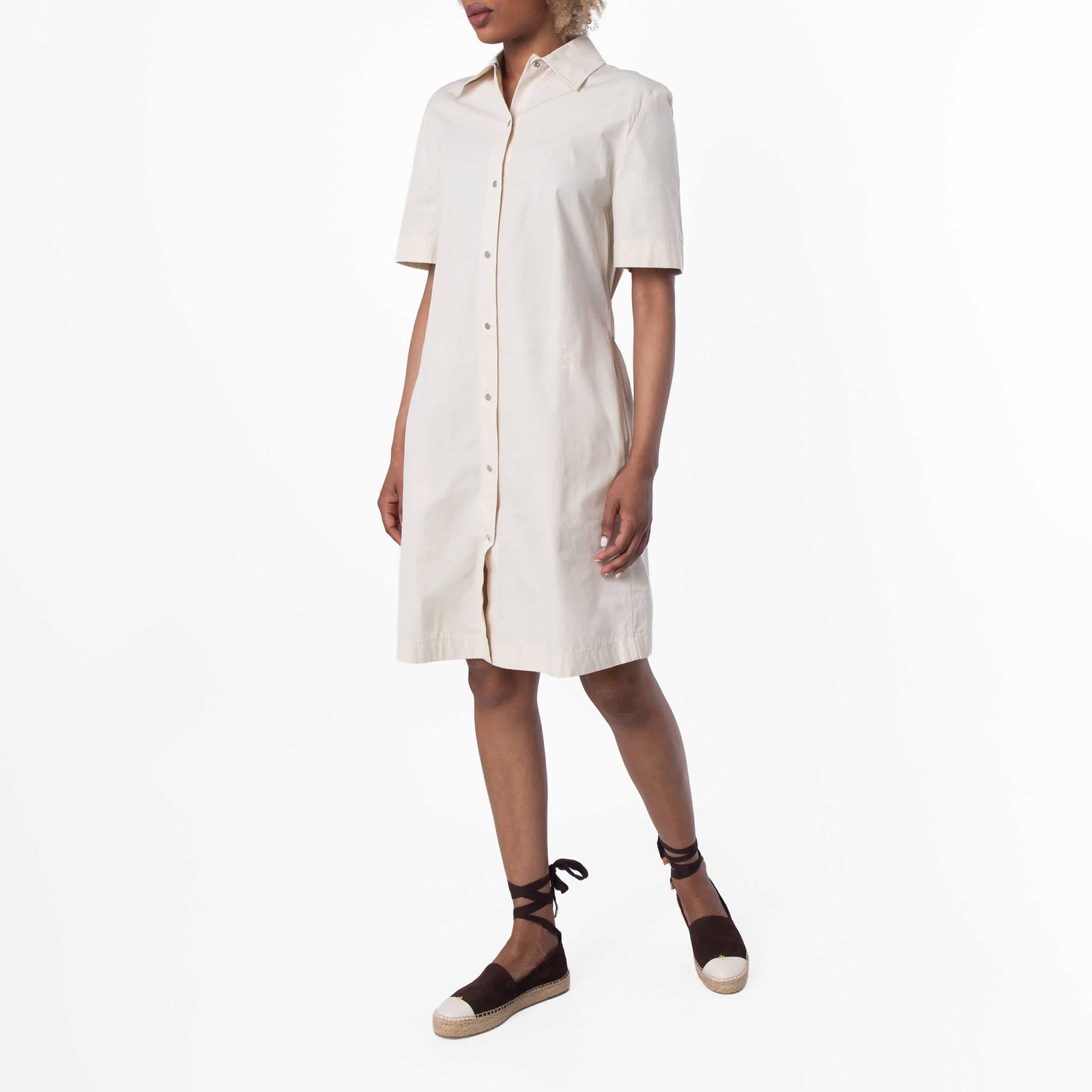 Burberry Cotton Blend Short-Sleeved Shirt Dress