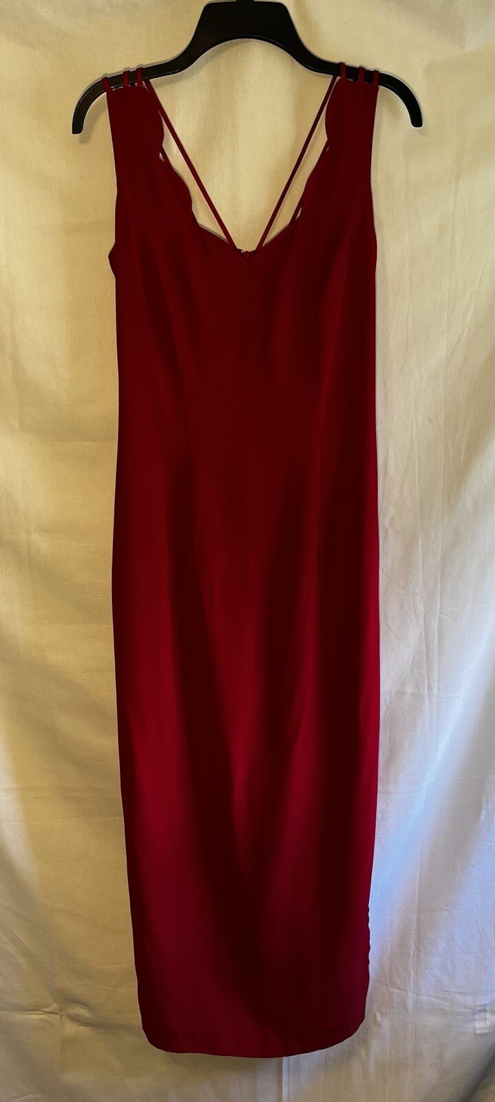MAYVENS Vintage Red Strappy Side Slit Long Dress Size 5