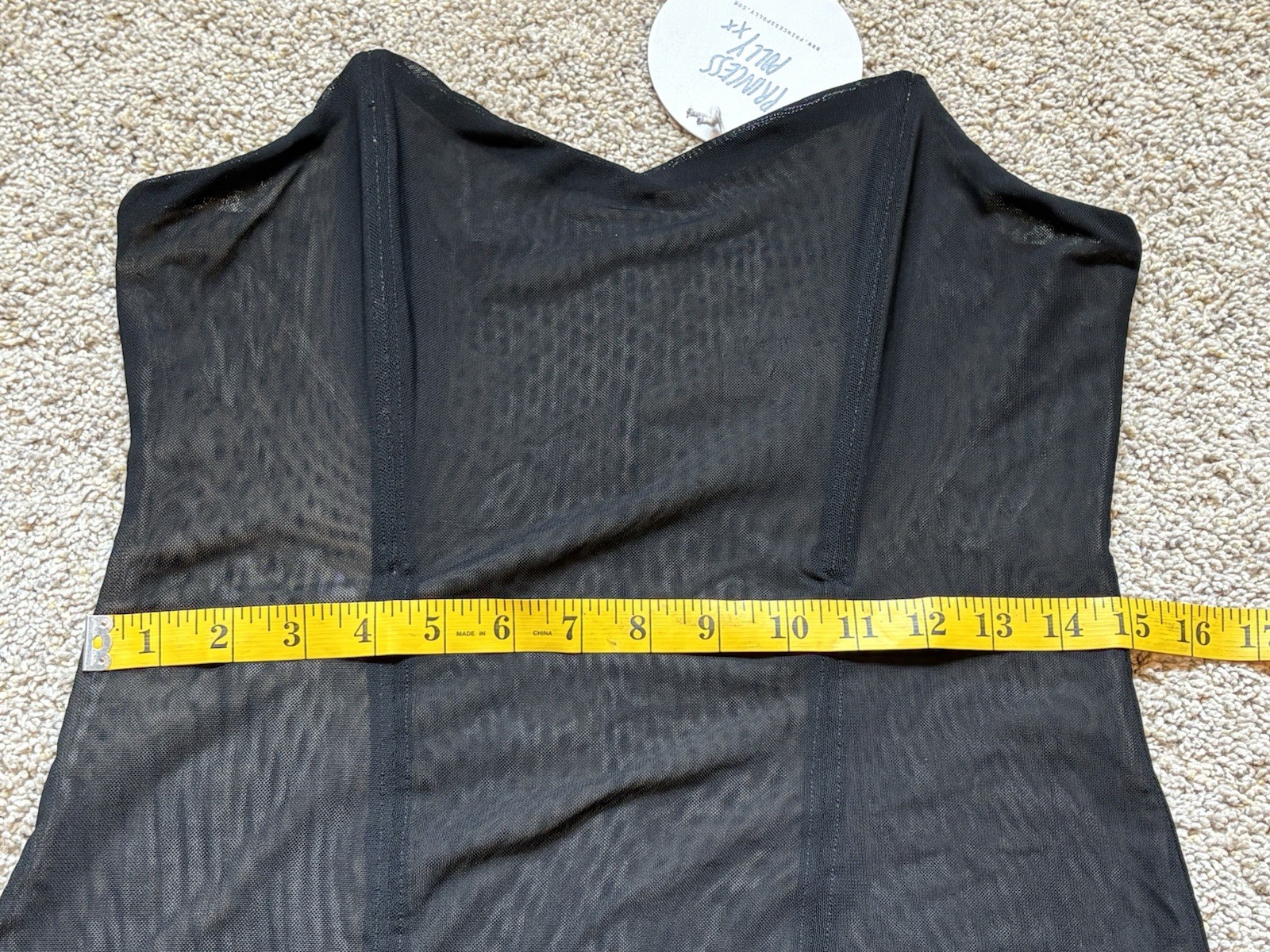 Princess Polly Azriel Black Corset Mini Body Con Dress Sheer Sexy New Size 8