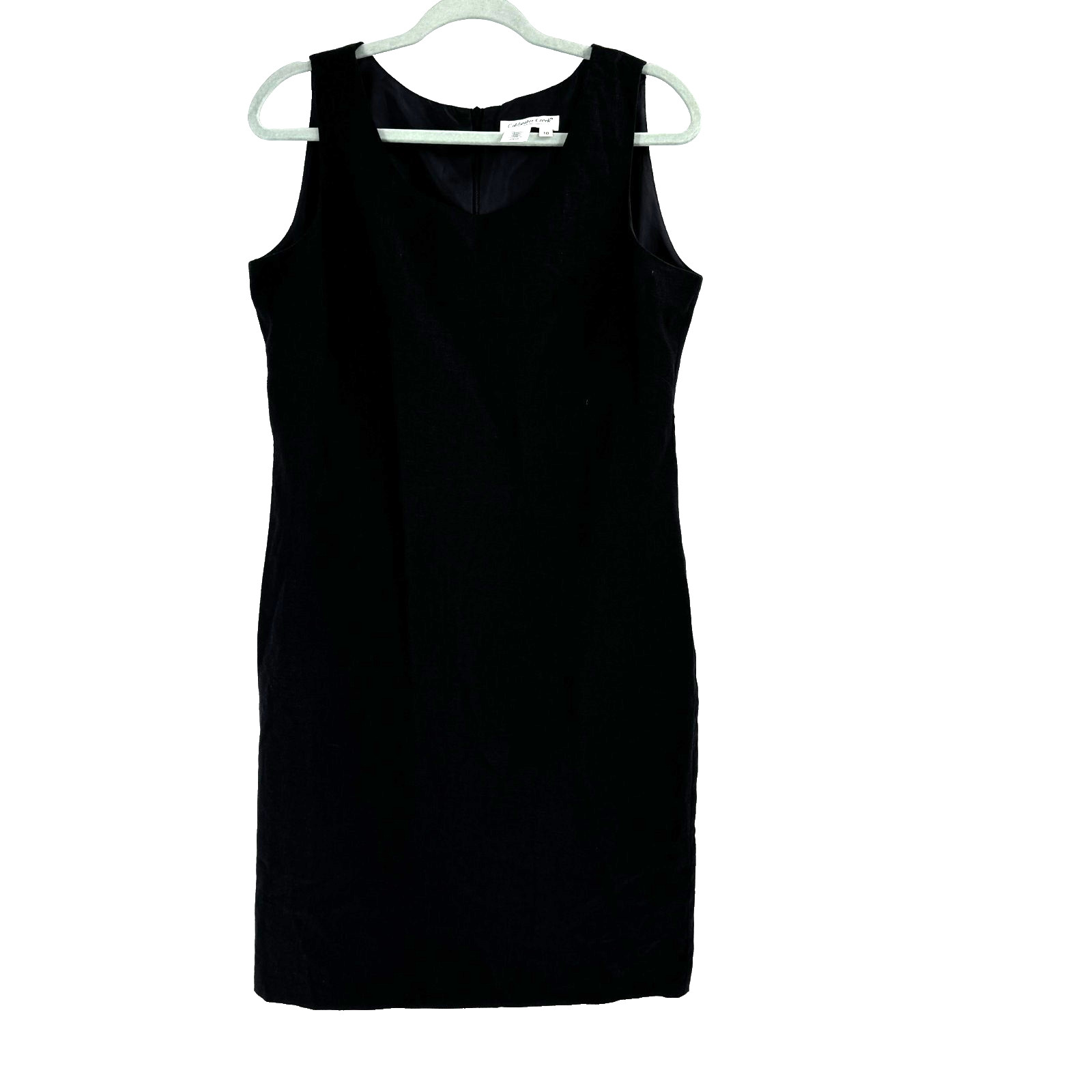 Coldwater Creek Black Sleeveless Linen Dress Women’s 10 LBD Little Black Dress