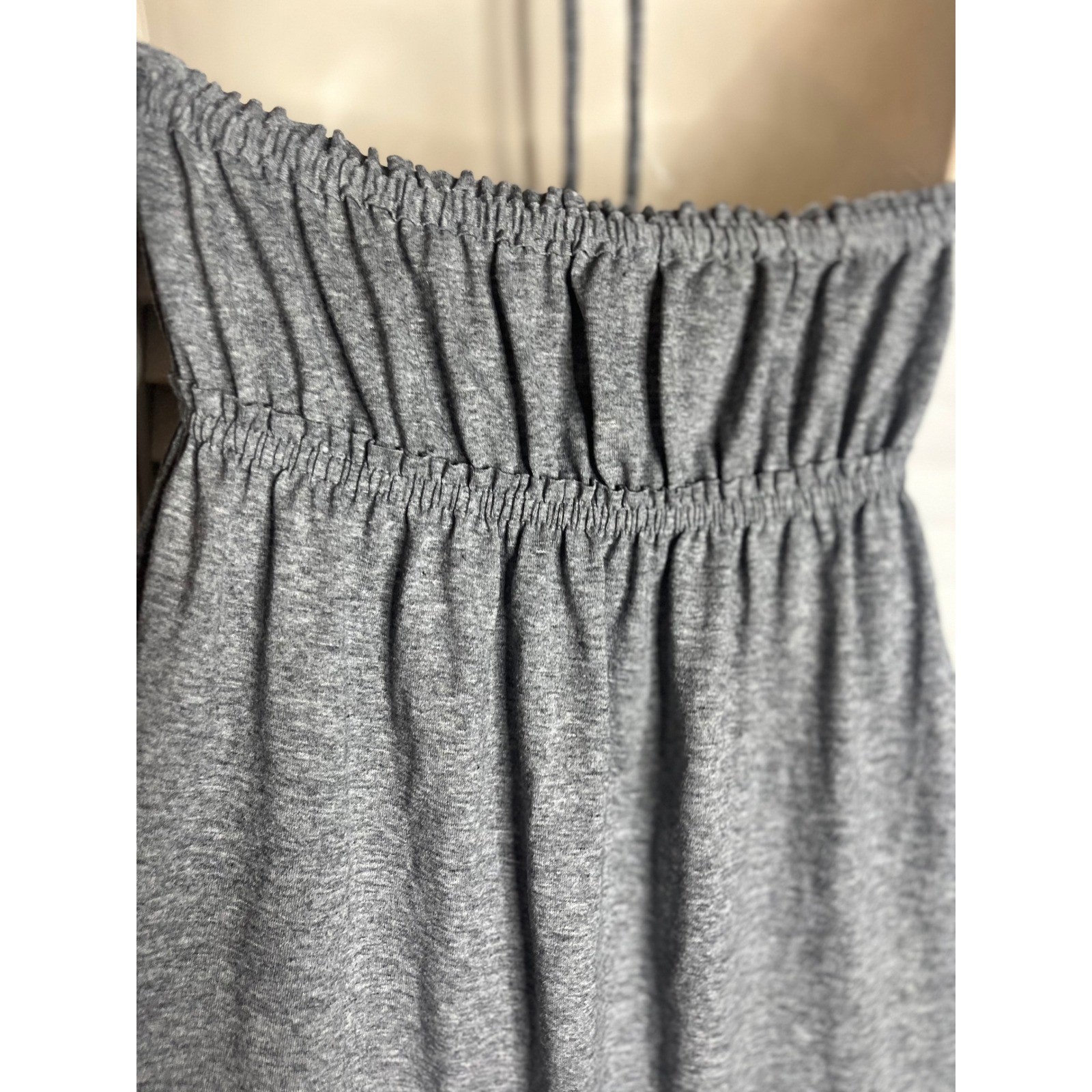Vtg Y2K Juicy Couture Gray Ruffle Tiered Babydoll Halter Dress M