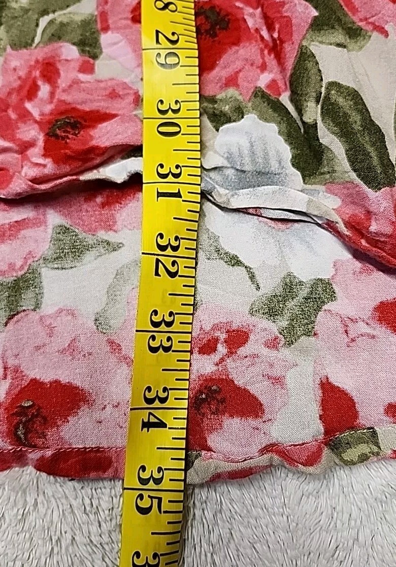 •Ambiance Apparel Junior’s Sleeveless Floral A-Line Short Dress Large Multicolor