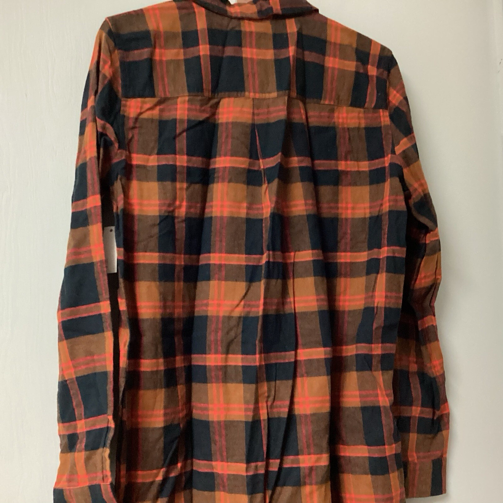 Goodthreads Women Medium Rustic Flannel Long-Sleeve Popover Shirt Dress Pock New