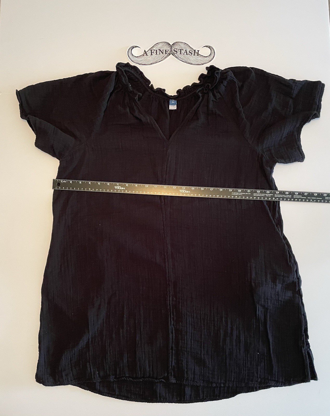 Old Navy Crinkle Gauze Flutter Sleeve Mini Swing Dress Black Women XL Boho