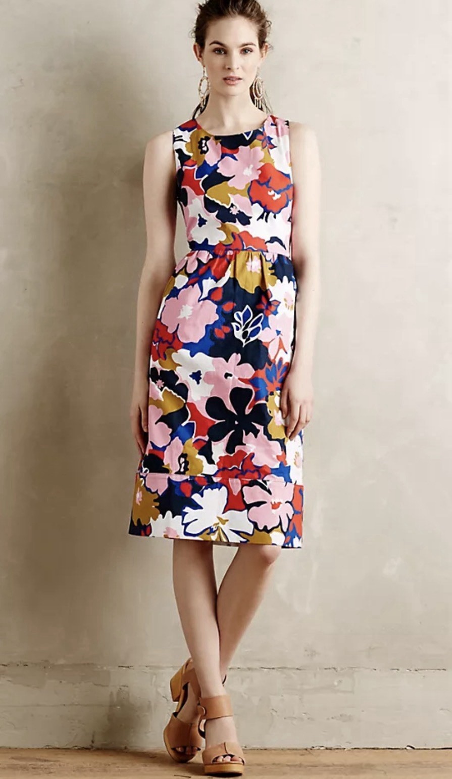 New Anthropologie Whit Two Petalprint Cross-Back Dress Multi Tiki Floral 2 $178