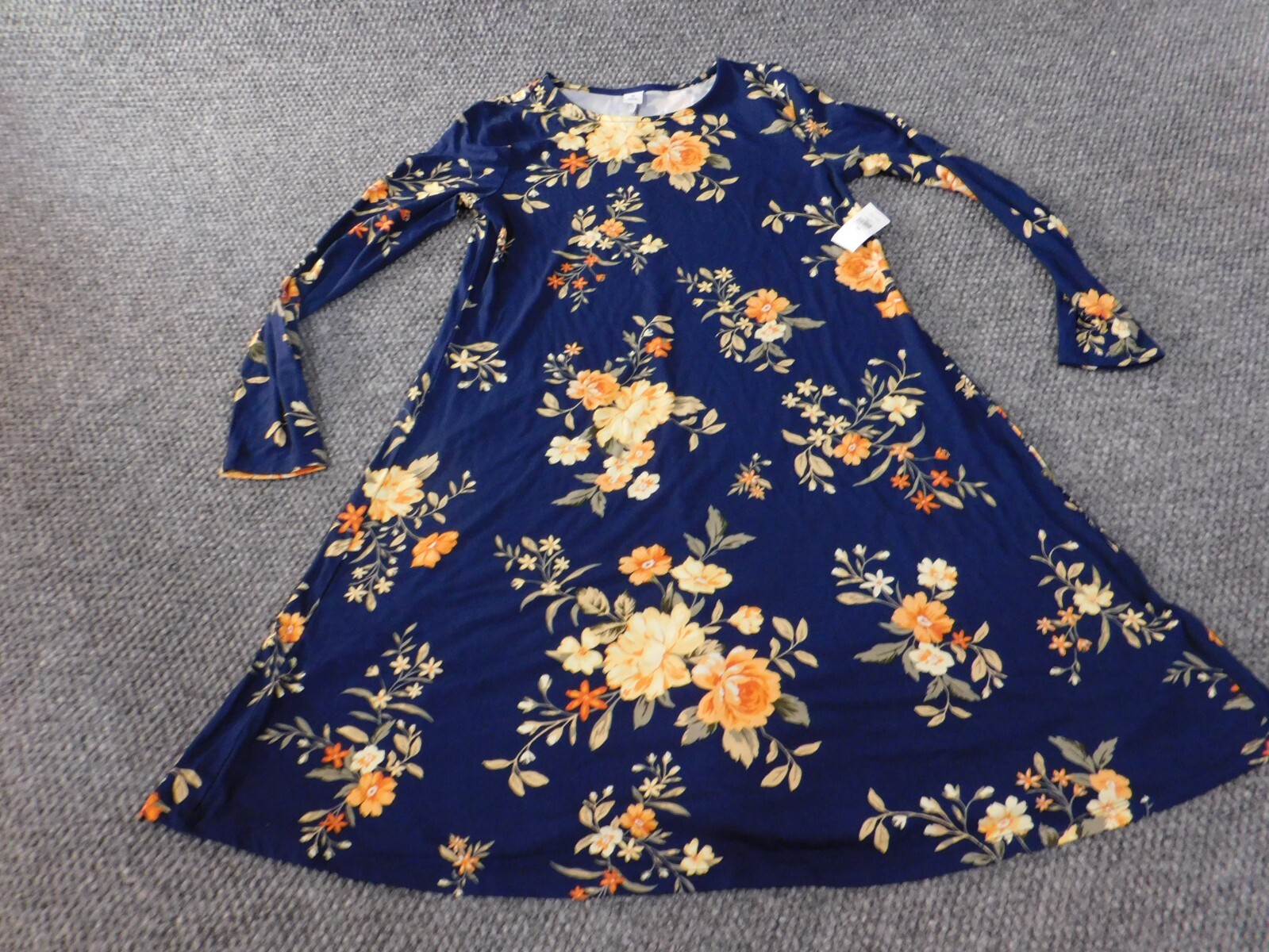 Old Navy dress Extra Small Blue Womens sundress A-line floral Rayon stretch