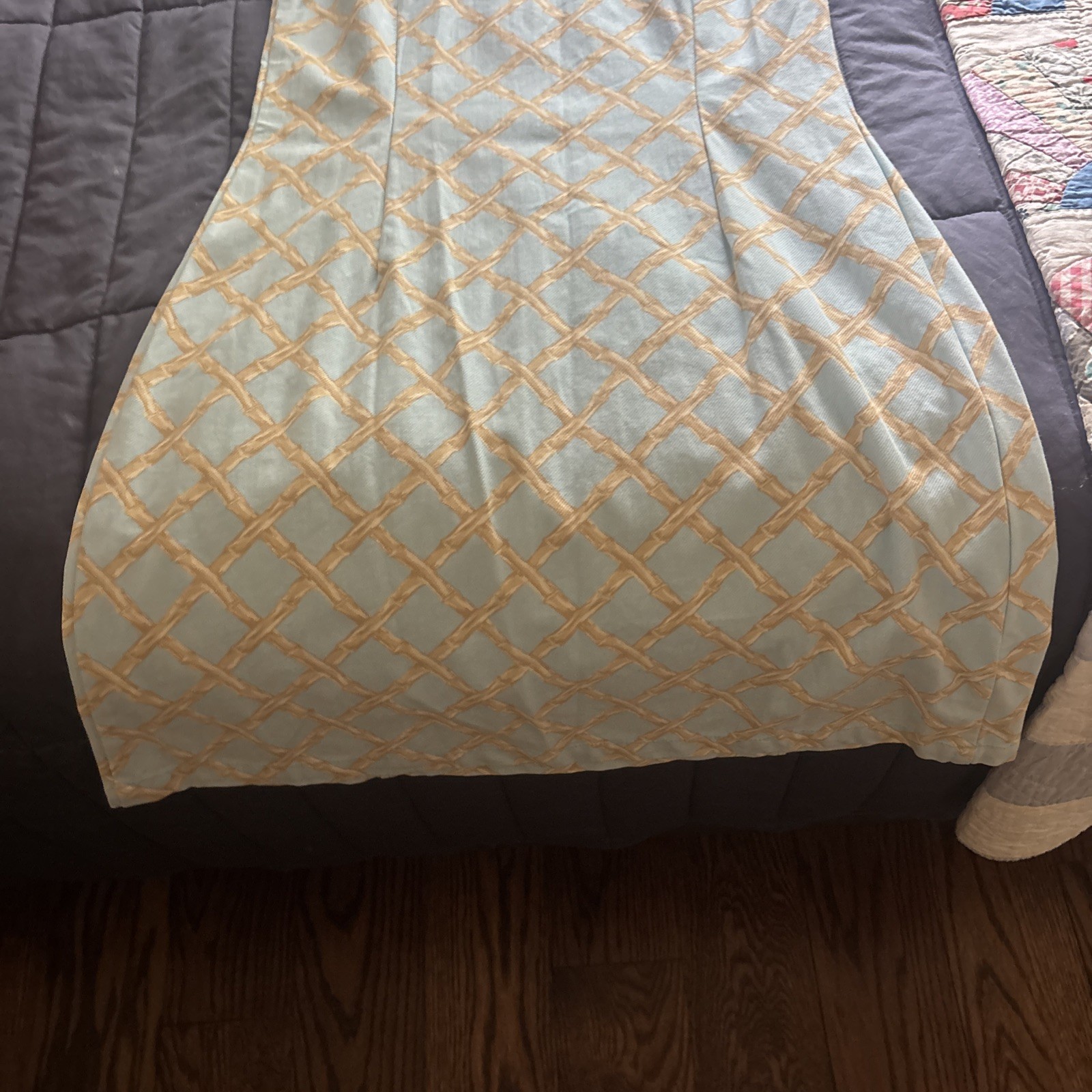Vintage Light Blue Bamboo J McLaughlin Sleeveless Dress
