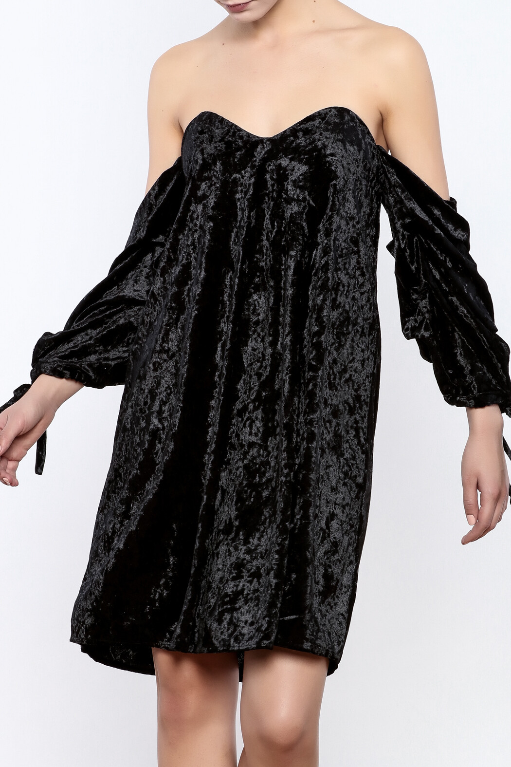 Alpha & Omega Off The Shoulder Crushed Velvet Bustier Dress SZ S NEW