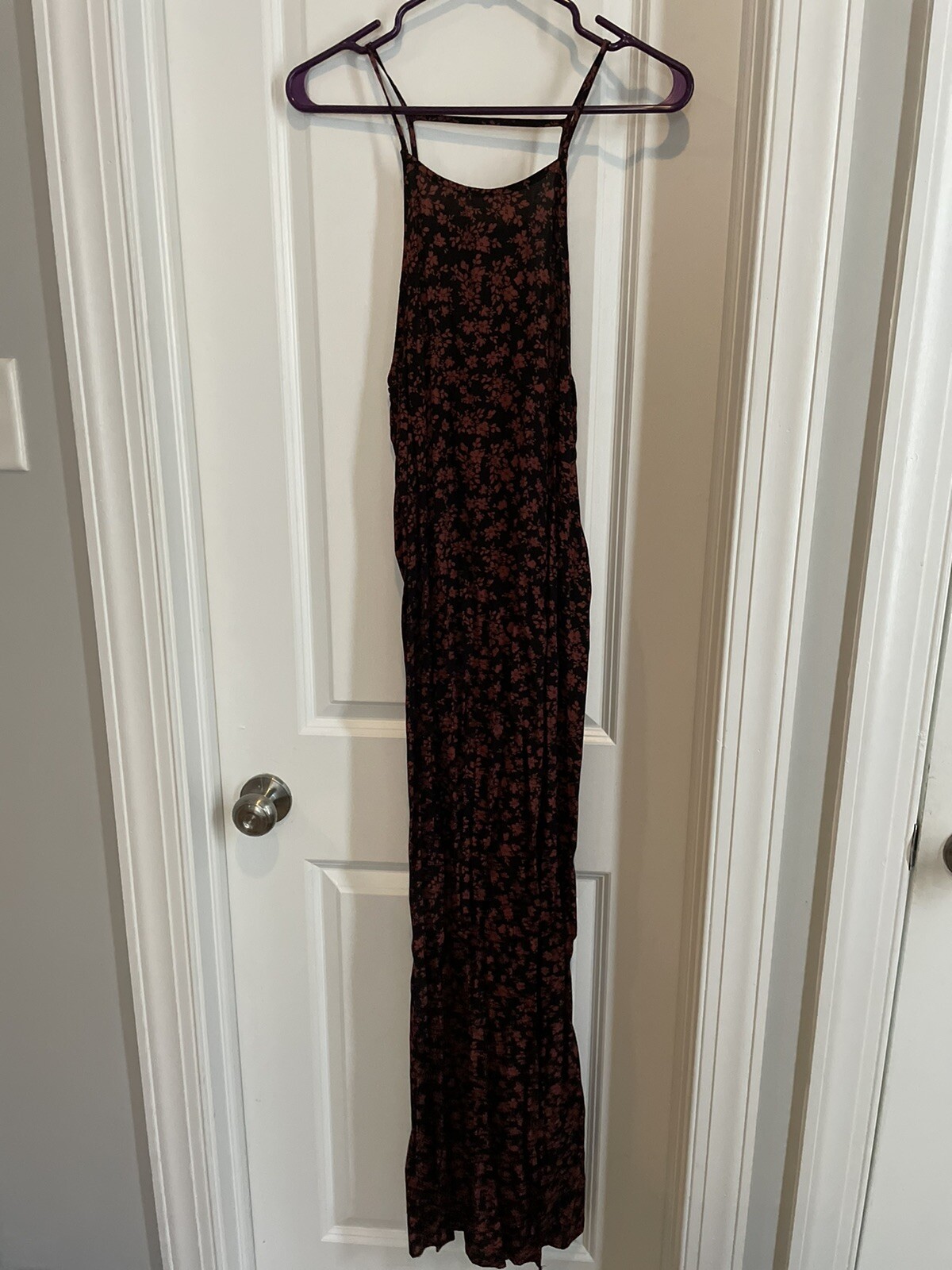 Sadie & Sage Dress Black And Rust Halter