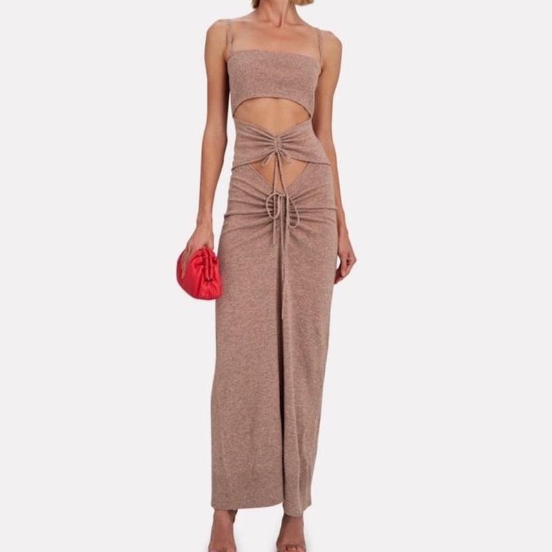 Women Christopher Esber Dress Peach Wool XS
