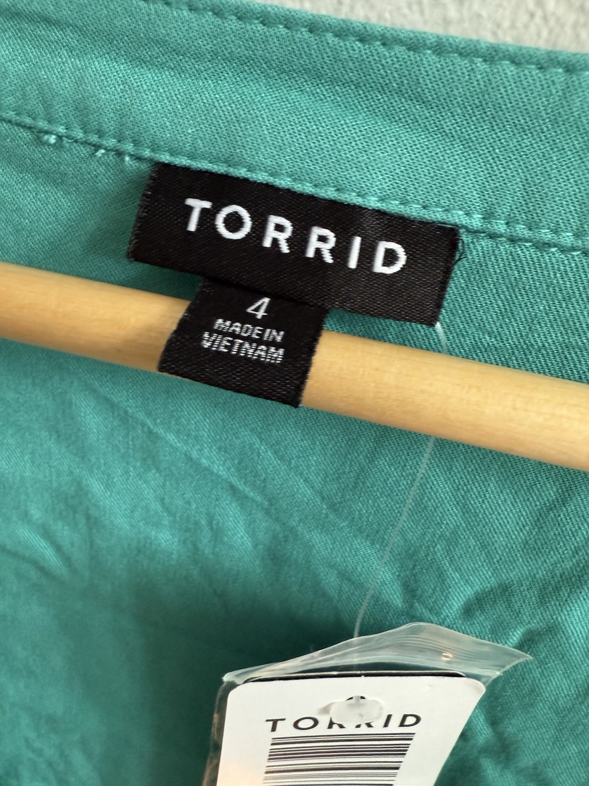 NEW Torrid Dip Dye Zip Front Midi Shirt Dress In Teal & Blue Plus Sz 4X Pockets